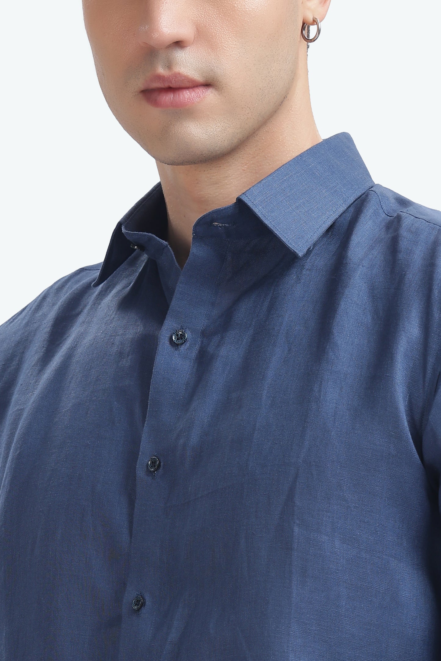BILMEK Coastal Blue Linen Shirt